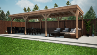 Douglas overkapping, 302 x 1164 cm Verando, Pure